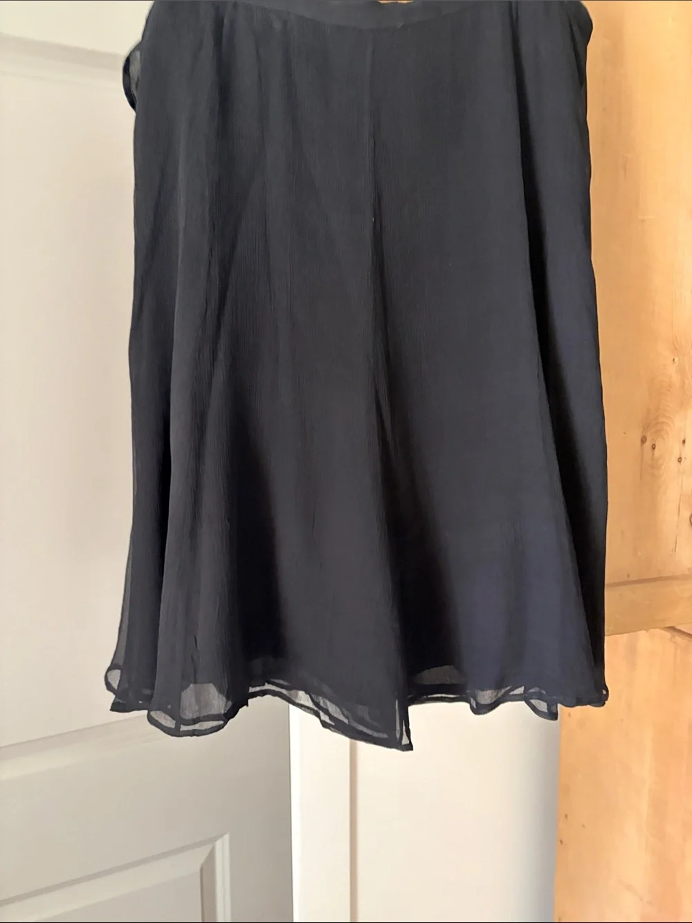 J. Crew Black A-Line Midi Skirt Black, Chiffon